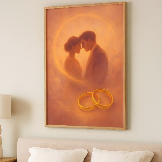 Poster Eternal Union – Cosmic Romance Abstract Design