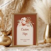 Poster Éternel Terracotta Pampas Sage Boho Floral Custom