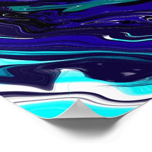 Poster Éternité bleue | Art Abstrait (Coin)