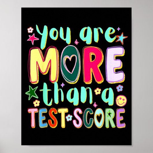 Poster Êtes plus qu'un score de test drôle journée de tes (Devant)