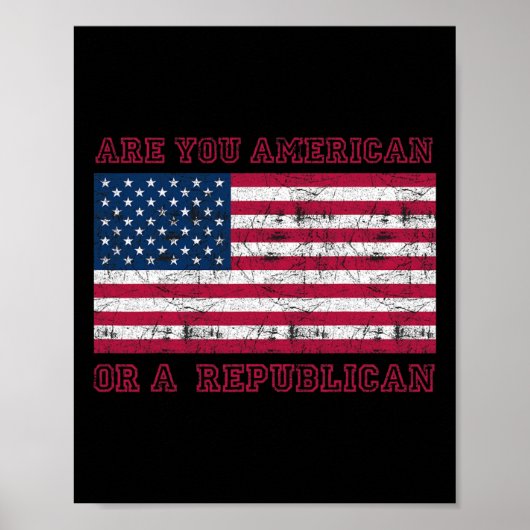 Poster Êtes-vous Américain ou Républicain ? (Devant)