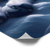 Poster Éthéal Bond Loups blancs reposant (Coin)