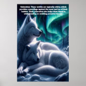 Poster Éthéal Bond Loups blancs reposant (Devant)