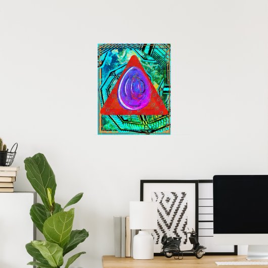 Poster Ether élémentaire dans l'aide de méditation de feu (Bureau à domicile)