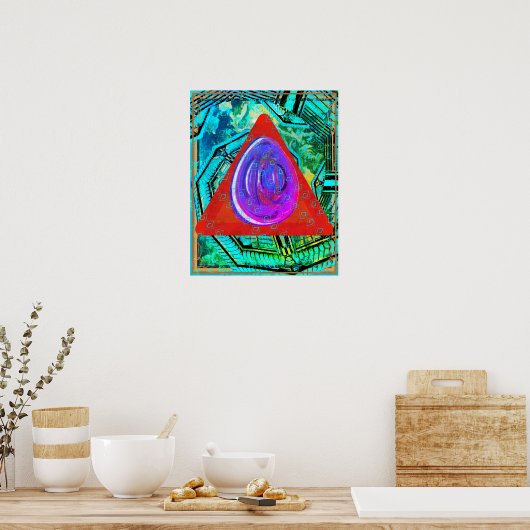 Poster Ether élémentaire dans l'aide de méditation de feu (Cuisine)
