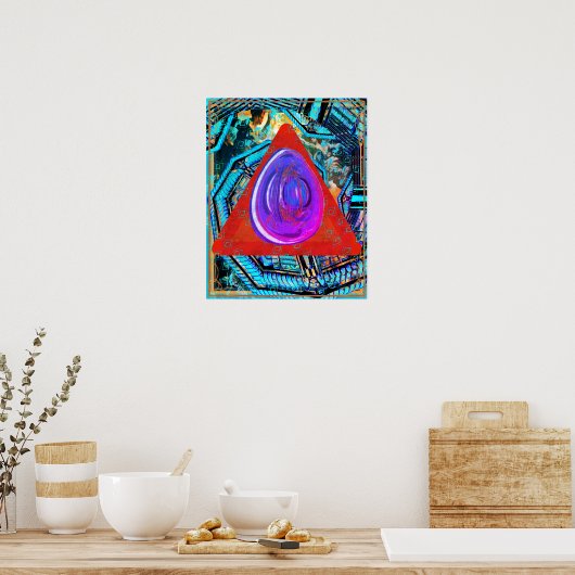 Poster Ether élémentaire dans l'aide de méditation de feu (Cuisine)