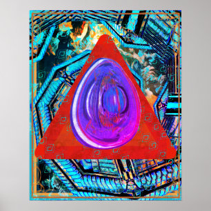 Poster Ether élémentaire dans l'aide de méditation de feu