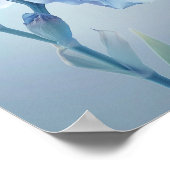 Poster Ethereal Blue Iris : Un Whisper d'élégance (Coin)