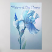 Poster Ethereal Blue Iris : Un Whisper d'élégance (Devant)