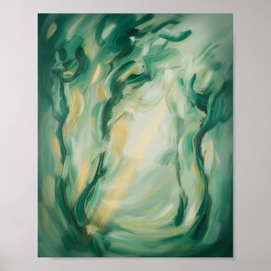 Poster Ethereal Convergence: Sunlight Filtering Through t (Devant)