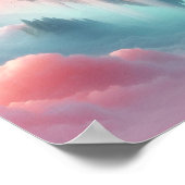 Poster Ethereal Floating Islands and Waterfalls in Pastel (Coin)