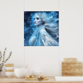 Poster Ethereal Frozen Neige Queen Imaginaire Art (Cuisine)
