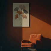 Poster Ethereal Ginkgo Feuille Aquarelle