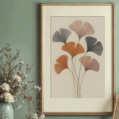 Poster Ethereal Ginkgo Feuille Aquarelle