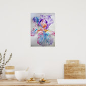 Poster Ethereal Purple Iris Floral Aquarelle (Cuisine)