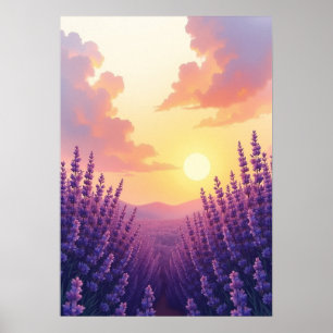 Poster Ethereal Purple - Lavender 4K Téléchargement numér
