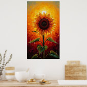 Poster Ethereal Sunset Sunflower Expressionist (Cuisine)