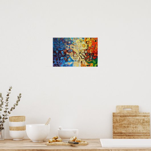Poster Ethereal Swirls Art Moderne Abstrait (Cuisine)