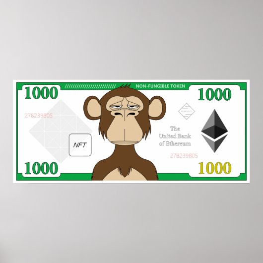 Poster Ethereum crypto NFT (Bitcoin) (Devant)