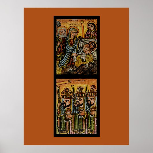 Poster Ethiopian Nativity Icon (Devant)