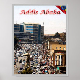 Poster Ethiopie - Addis Abeba - Le Centre Animé -