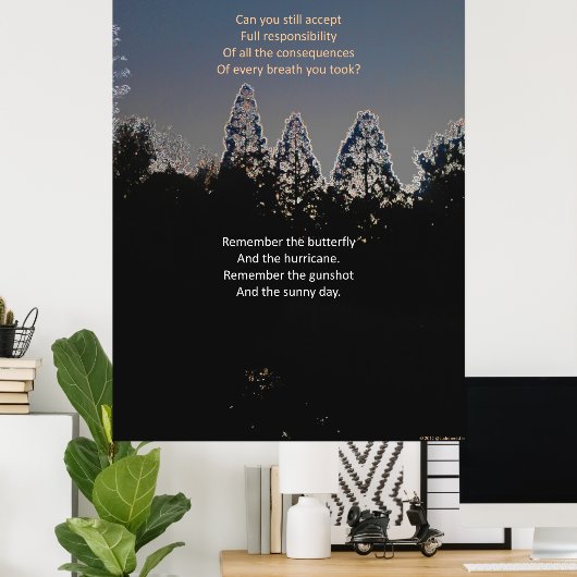 Poster Éthique et effet papillon (Bureau à domicile)