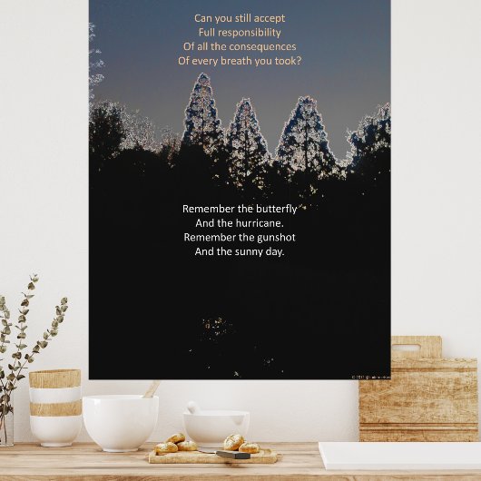 Poster Éthique et effet papillon (Cuisine)