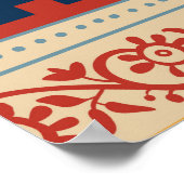 Poster Ethique géométrique : arrière - plan décoratif san (Coin)