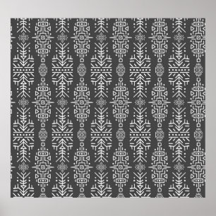 Poster Ethnic Boho Chic : Une conception tribale transpar