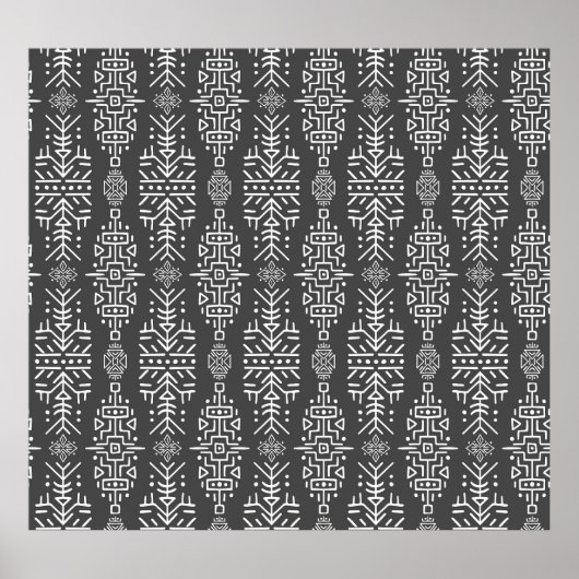 Poster Ethnic Boho Chic : Une conception tribale transpar (Devant)