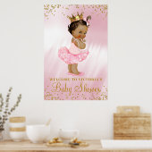 Poster Ethnic Princess Tutu Baby Shower Welcome Sign (Cuisine)