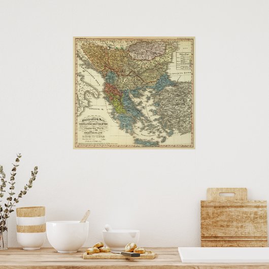 Poster Ethnographic Map of Ottoman (Cuisine)