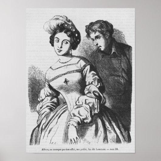 Poster Etienne Lousteau parlant à une actrice (Devant)