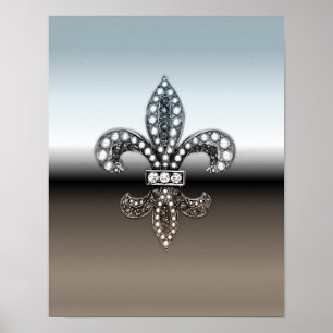 Poster Étincelle de bijou d'affiche de Fleur De Lis la
