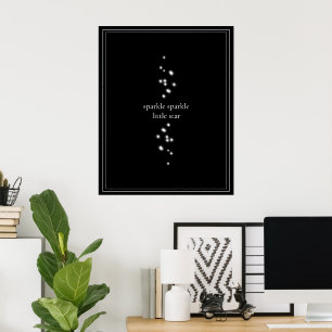 Poster Étincelle Étincelle Little Star Black Starlight