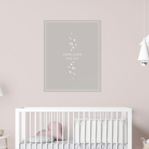 Poster Étincelle Étincelle Petit Étoile Argent Gris Étinc