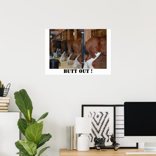 Poster Étiquette à cheval (Bureau à domicile)