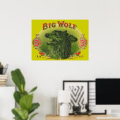 Poster Étiquette à cigares Big Wolf (Bureau à domicile)