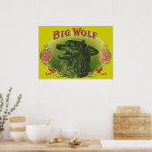 Poster Étiquette à cigares Big Wolf (Cuisine)