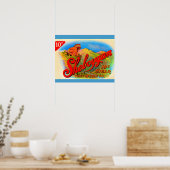 Poster étiquette à cigares Sheboygan dans les années 1920 (Cuisine)