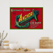 Poster Étiquette Ancre de fréquenceYakima, WA (Cuisine)