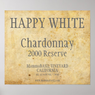 Poster Étiquette Chardonnay