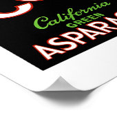 Poster Étiquette d'asperges de Californie (Coin)