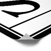 Poster étiquette d'avertissement de surfer (Coin)