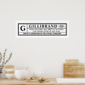 Poster Étiquette d'avertissement Gillibrand (Cuisine)