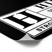 Poster Étiquette d'avertissement Hillary Clinton (Coin)