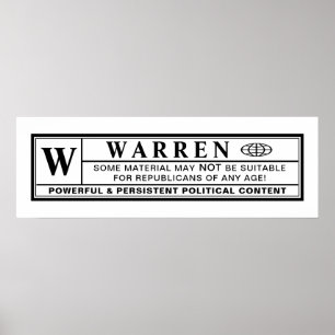 Poster Étiquette d'avertissement Warren
