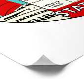 Poster Étiquette de bagage de ligne Cunard (Coin)