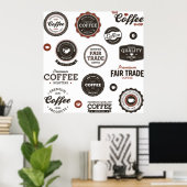 Poster Étiquette de café rétro (Bureau à domicile)