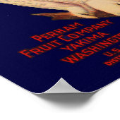 Poster étiquette de caisse de fruits de la marque Snow Ow (Coin)